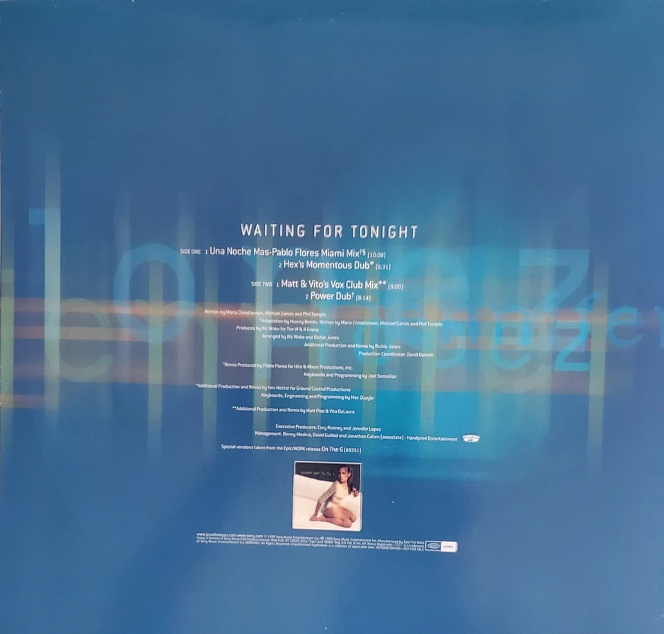 JENNIFER LOPEZ ПРОМО 12 «СИНГЛ ЖДАТЬ СЕГОДНЯ ВЕЧЕРОМ НОВОМ ВИНИЛЕ - Изображение 2 из 4