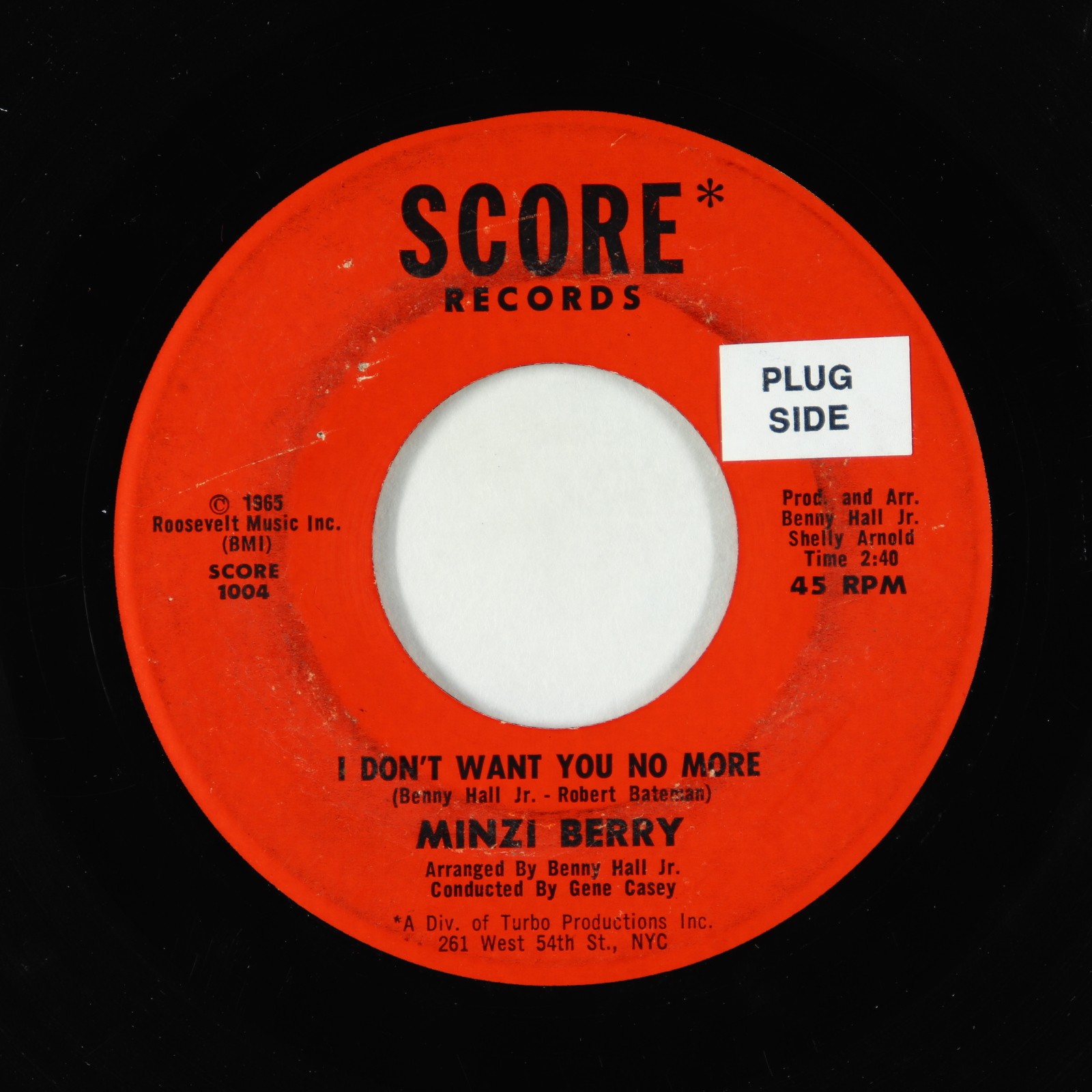 Northern Soul 45 Minzi Berry I Don't Want You No More Score eBay