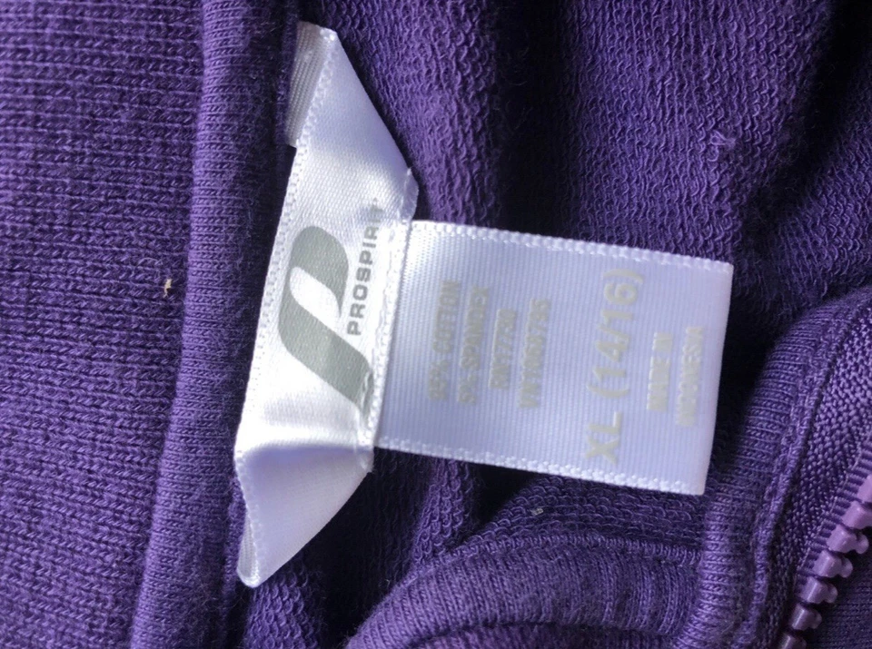 Chaqueta deportiva con cremallera completa Y2K Girls 14/16 Pro Spirit púrpura/verde Foto 2 de 2