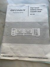OPTIMUS Stereo Cassette Deck SCT-53 High-speed Dubbing  CD-5500 OWNER'S MANUAL