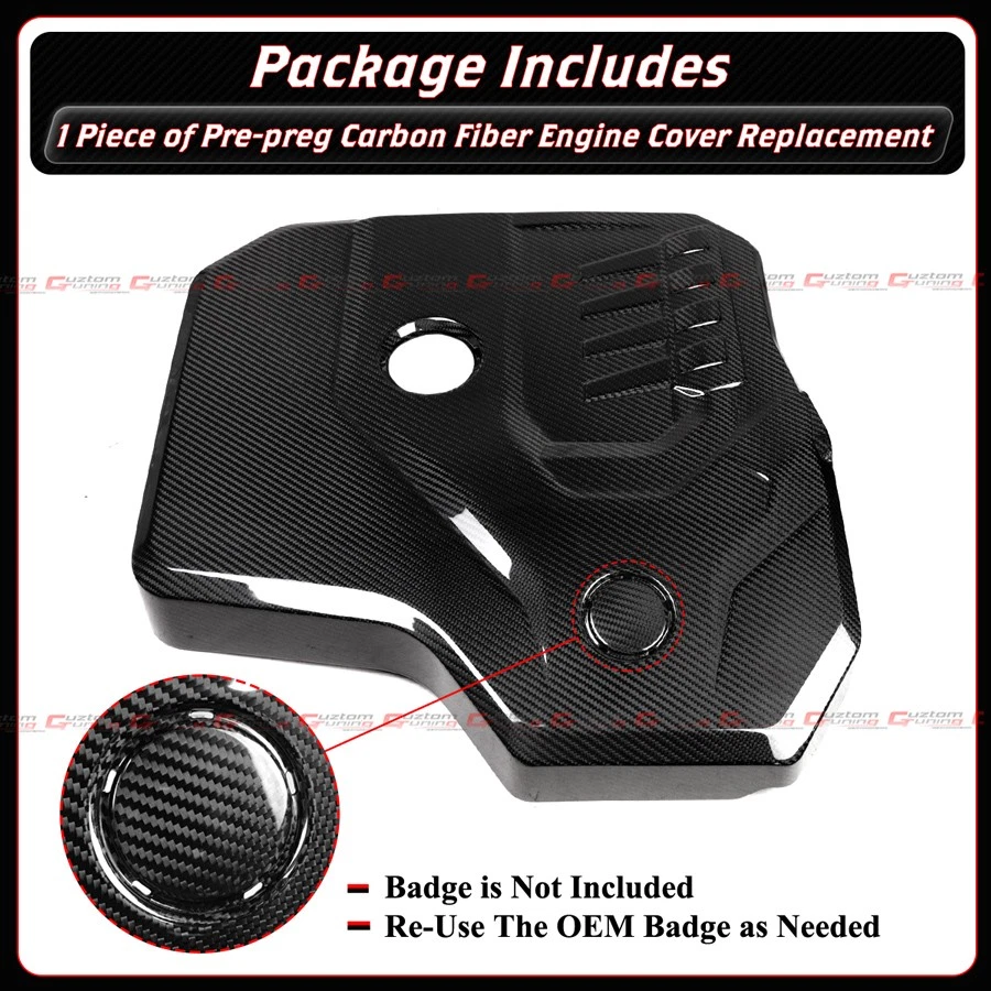 For BMW B48 230i 330i 430i X3 X4 Z4 Full Carbon Fiber Engine Cover Replacement - Image 4 of 4