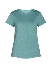 TIME  TRU Women  s XXL 20 Short Sleeve Slub Crew Tee Relaxed   Aqua Storm