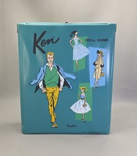 Vintage Mattel 1961 Ken Doll Carry Case Original Teal Barbie
