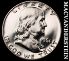 1961 Franklin Half Dollar- Silver- Choice Gem Proof Luster No Reserve #J1925