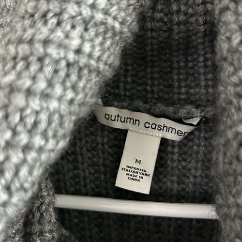 Suéter Top Otoño Mezcla Lana Cachemira Gris Sin Mangas Capucha Cuello M Lados con Cordones - Imagen 8 de 9