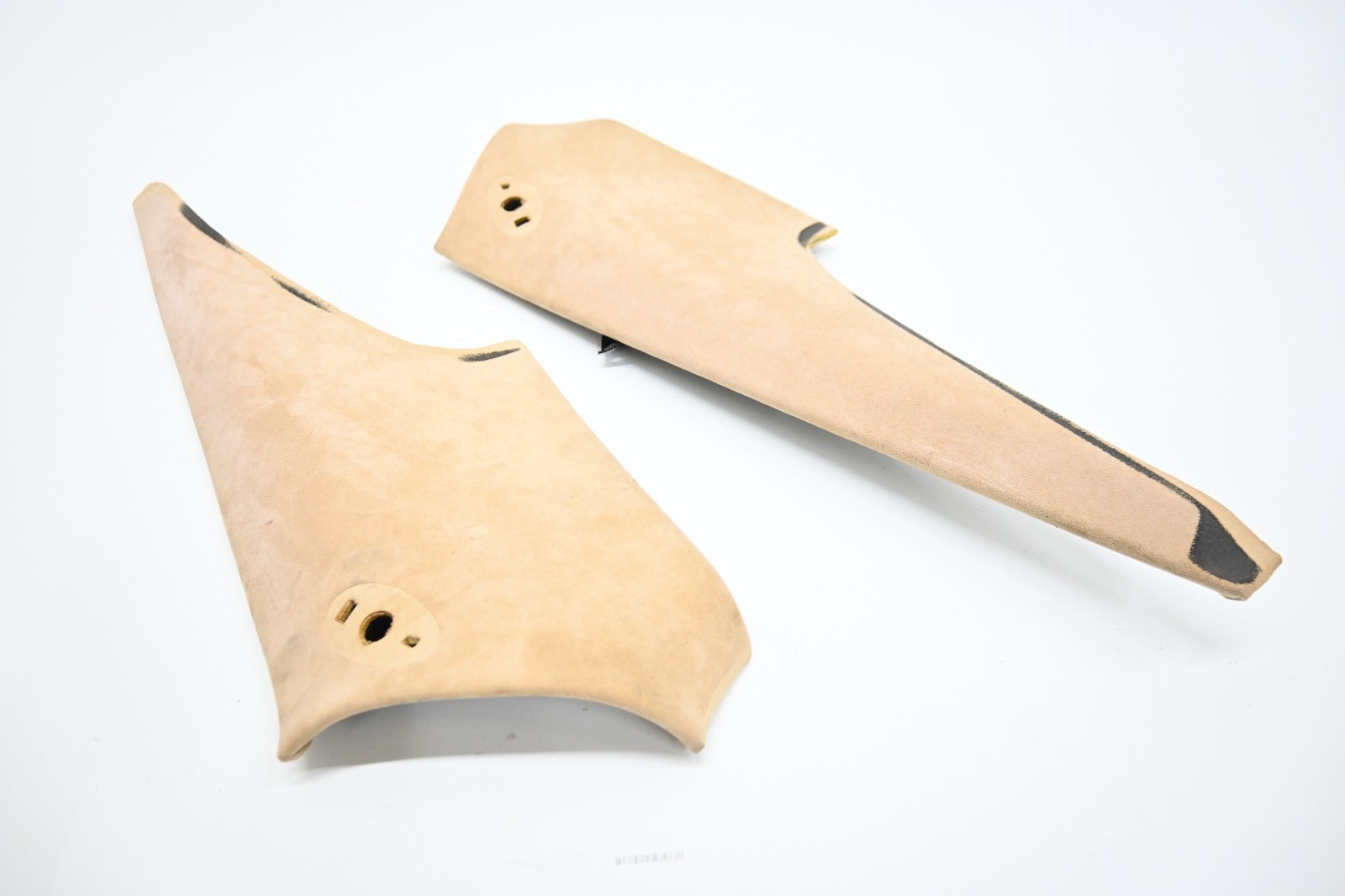 ⭐ 03-12 Maserati Quattroporte Rear Windshield Suede Pillar Trim Set Beige Oem