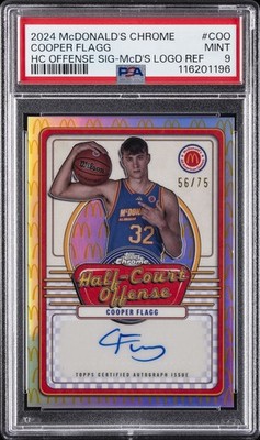 2024 MCDONALD'S LOGO REFRACTOR #COO COOPER FLAGG 56/75 PSA 9