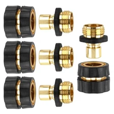Quick Connect Hose Fittings Male and Female Set, 3/4 Inch Water Hose Connector w