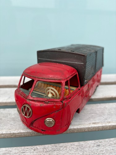 Vintage Bandai Japan Volkswagen VW Pickup Truck Tin Friction