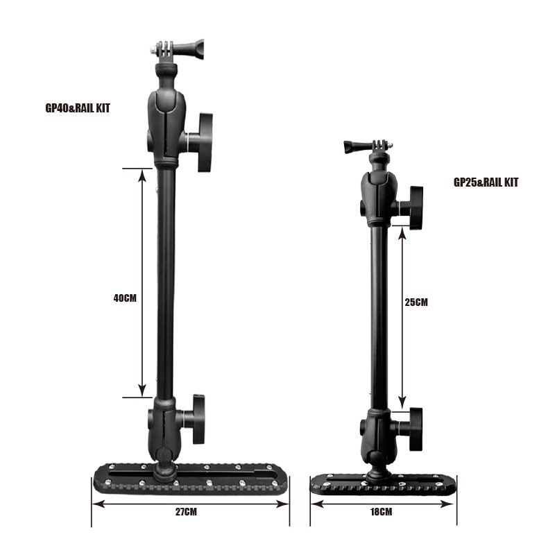 16*11"Adjustable Kayak Camera Mount W/Infinitely Extendable Stand, Kayak Sports