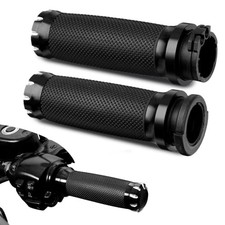 1inch Hand Grips, Cable Throttle Control Handlebar Grips Fit for Harley Black
