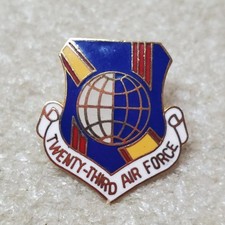 Twenty-Third Air Force Pinback Military Globe Shield Emblem Special Operations