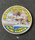 Colorized Kennedy Half Dollar Pearl Harbor USS West Virginia Targeted Free Ship