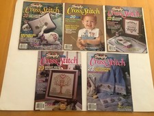 Vintage Lot of 5 Simply Cross Stitch Magazines