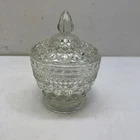 Vintage Anchor Hocking Wexford Footed Sugar Bowl with Lid