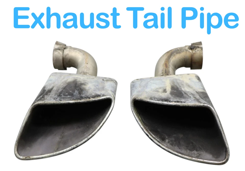 Juego de puntas de tubo de escape trasero izquierdo y derecho Volkswagen Touareg 11-17 OEM Foto 3 de 4