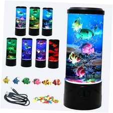 Mini Bubble Fish Lamp,Fake Fish Tank Aquarium Lamp,Multi-Color With 6 fishs