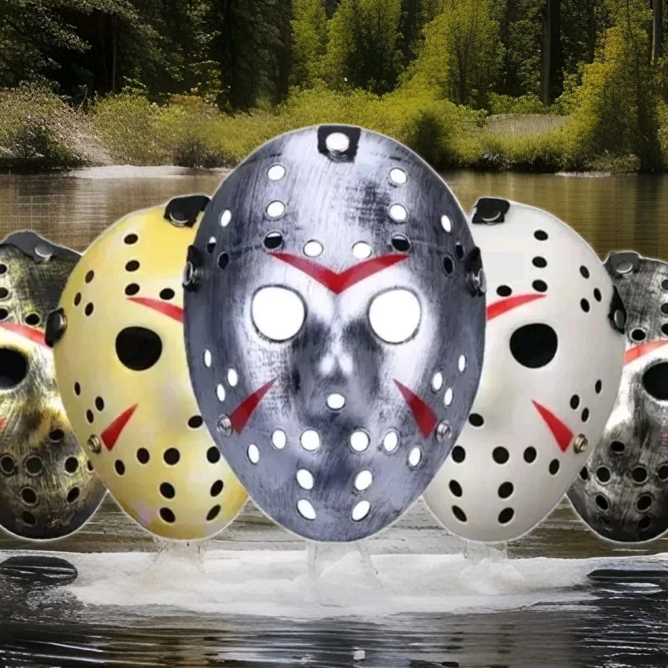 Jason Voorhees Friday The 13th Horror Creepy Cosplay Scary Mask Halloween Q1 - Image 2 of 4