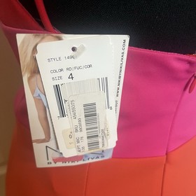 Vintage Niki by Niki Livas Colorblock Evening Gown Size 4 Made in USA Y2K Formal