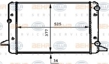 HELLA 8MK376717-741 enfriador de agua radiador de motor para VW Passat (B3/B4)