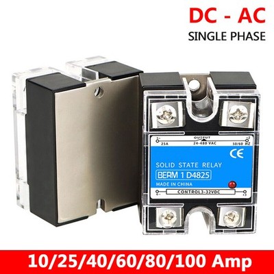 Solid State Relays SSR Input DC 3-32V to Output AC 24-480V Single-phase 80A