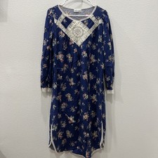Vtg 70s Willow Creek Floral Nightgown Cottagecore Romantic Prairie Lightweight M