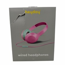 Heyday Wired Headphones Built in Microphone Candy Pink  Mint Green