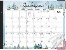 2027 Desk Calendar - 12 Month Large Desk Calendar 2027, 22" X 17"