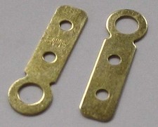 100 Brass Plate Flat Strap 2 Hole Hanger Hardware For Picture Frames Framing