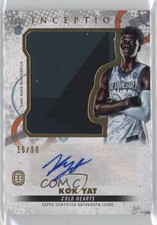 2022-23 Topps Inception OTE Overtime Elite Jumbo Relic 15/99 Kok Yat Auto 1bj7