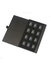 12 Slot Micro SD TF Memory Card Holder Case Storage Organizer Black