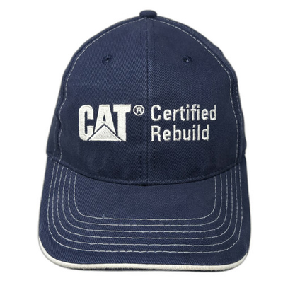 #ad Caterpillar CAT Certified Rebuild Blue White One Size Baseball Cap Strapback Hat $20.00