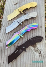 7" Heavy Stainless Steel Spring Assisted knives Belt Clip Pocket Folding Knife