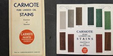 1932 vintage CARMOTE paint SAMPLE AD varnish stain HW YOUNG CO southboro ma