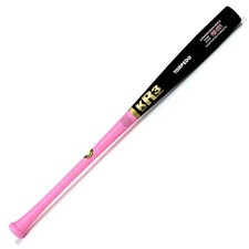 Bate de béisbol de madera KR3 Canadian Rock Maple C271 Torpedo serie dorada - negro brillante