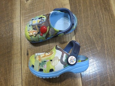 Crocs 210559 Toddler Blue/Multicolor Bluey Classic Clogs Sz C5 EU 20-21