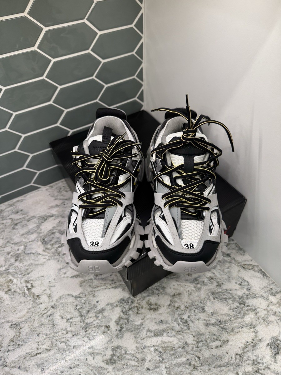 Size 38EU (8 US WOMENS) - Balenciaga Track Black Grey White Yellow