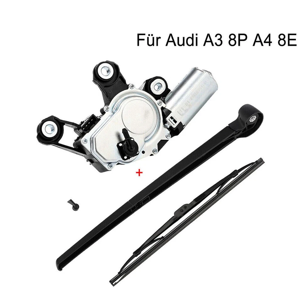 Wischermotor Heck Scheibenwischer Arm Spritzdüse für Audi A3 8P A4 8E B6 B7 B8 - Bild 3 von 4