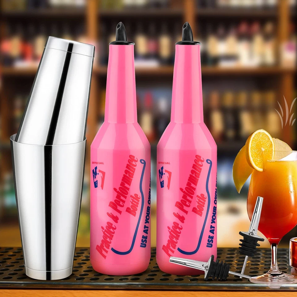 Flair Bottle - Pink Flair Bartender Kit 7 piezas Flair Bottle 25 oz/750 ml Boston C... Foto 4 de 4