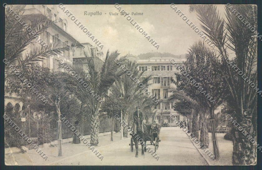 Genova Rapallo Carrozza PIEGA cartolina ZQ9082