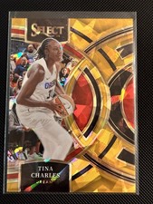 2024 Panini Select WNBA Premier Level Tina Charles #107 Gold Ice Prizm /10