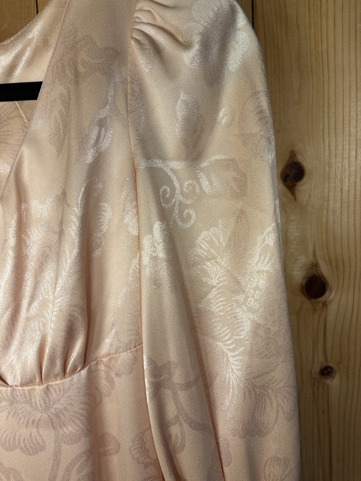 1970s Peach Satin Gunne Sax Prairie Dress I Magnin (minor Flaws) XXS 32/29 Tie