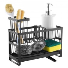 Kitchen Sink Caddy Organizer, 2 Tier Sponge Holder for Kitchen Sink with Hig...