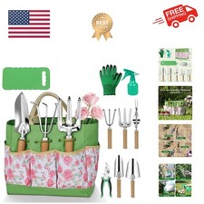 Garden Tool Set,10 Piece Garden Kit,Heavy Duty Stainless Steel Gardening Hand...