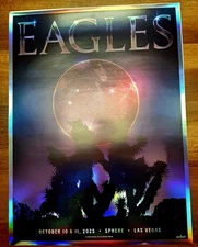 OFFICIAL EAGLES Tour Poster THE SPHERE 10/10-11/2025 FOIL