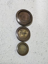 Vintage Lot of Balance Scale Weights Brass Antique