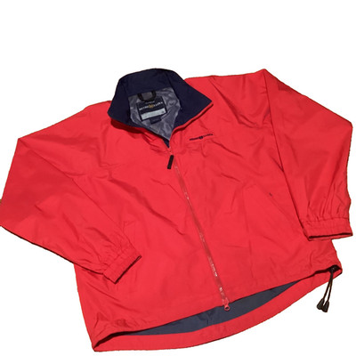 Vintage Henri Lloyd Sailing Jacket Mens XL Red Water Proof Reflective Euro