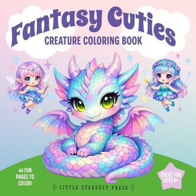 Fantasy Cuties - Creature Coloring Book: Cute Dragons, Fairies & Magical Creatur