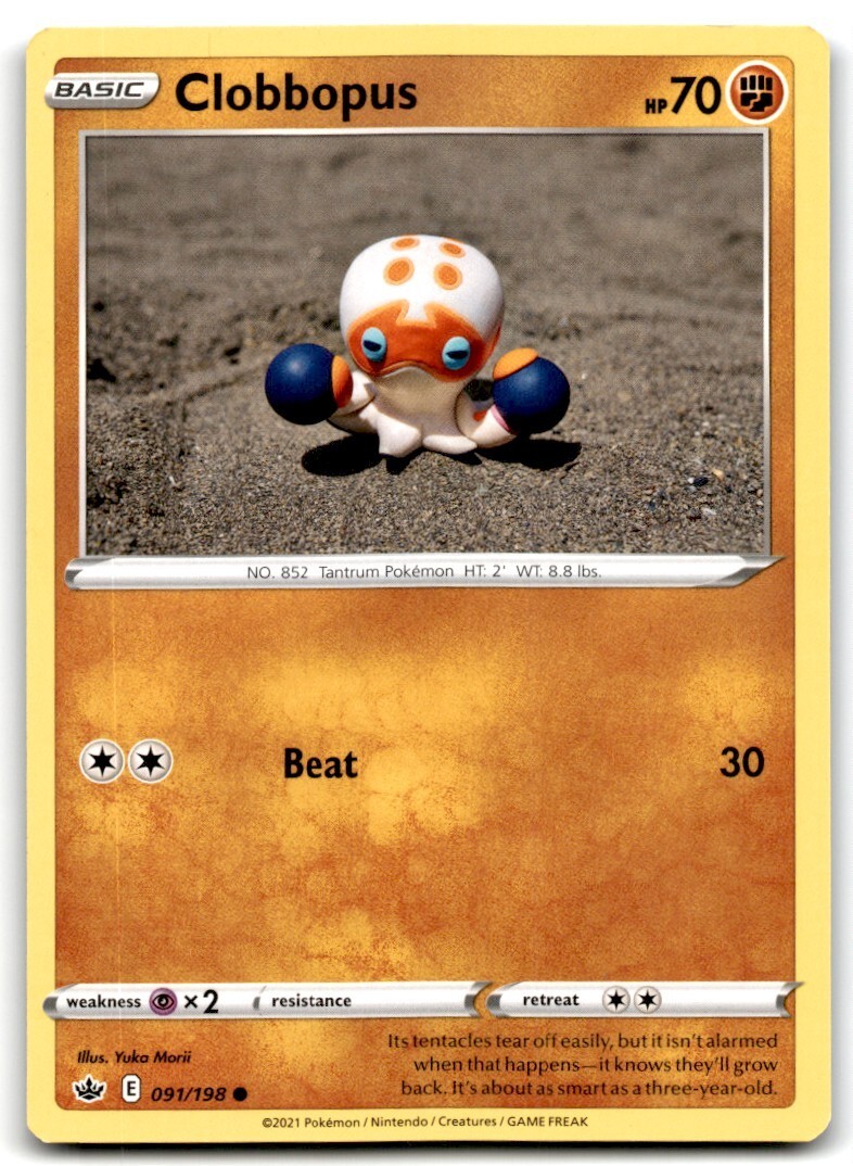 2021 Sword & Shield - Chilling Reign Clobbopus 1 Basic/Common #91