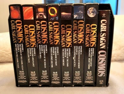 Cosmos The Complete Collection 7 VHS Set & Book Carl Sagan
